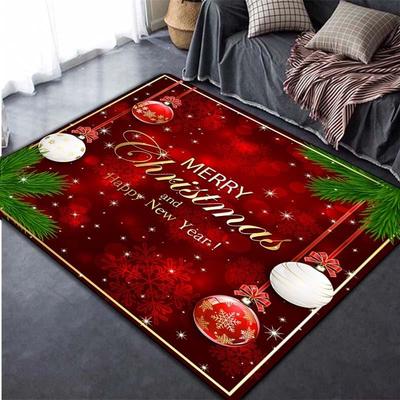Merry Christmas Carpets 3D Large Floor Mats for Living Room Bedroom Decor Carpet Soft Kids Room Play Area Rug