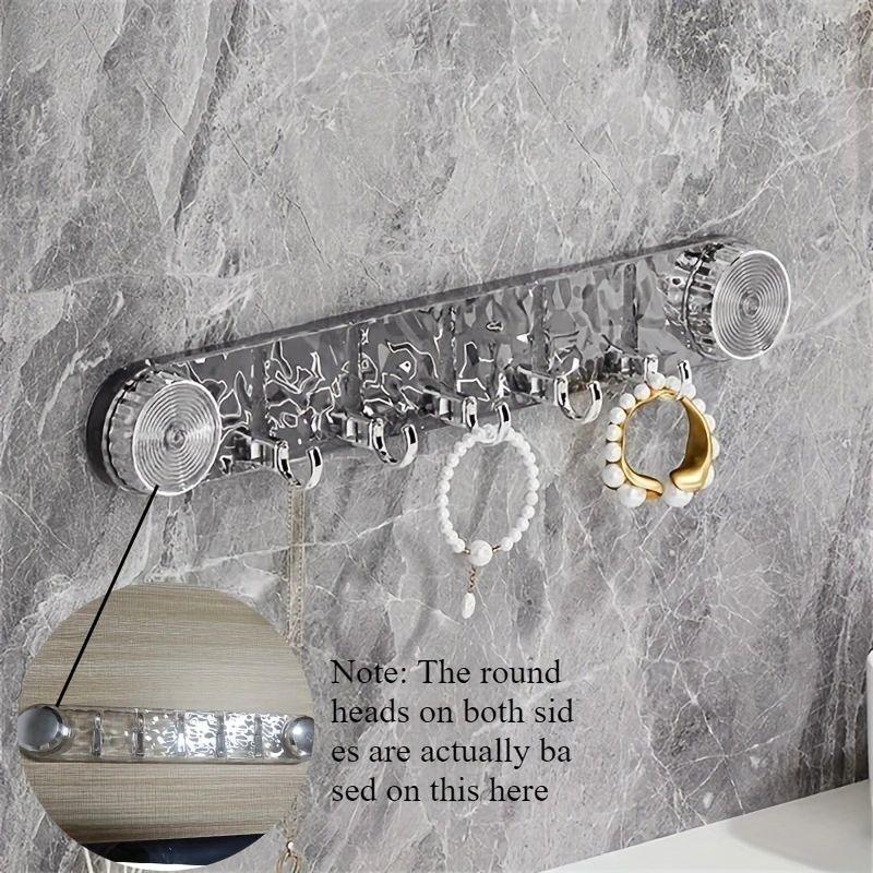 

5 крючков вращающиеся крючки на присосках без сверления высокая несущая способность вешалка для полотенец для ванной комнаты настенная гофрированная рядная вешалка