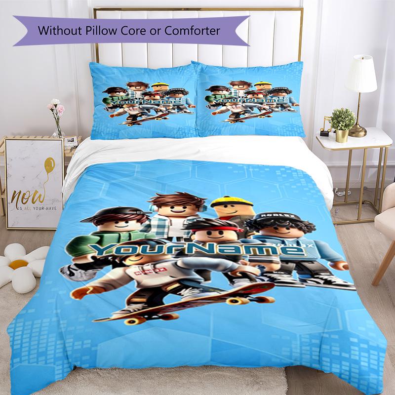 Roblox 432 Customize your name Bedding Set Breathable Duvet Cover with Pillowcases Home Decoration Birthday Gift