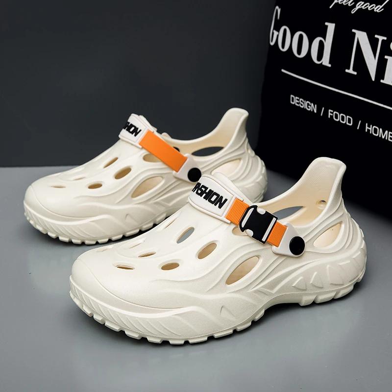 Fashion Men Slippers Fashion Platform Outdoor Summer Clogs Shoe Women Beach Sandals Male Soft EVA Indoor Home Slides Lover Flip Flops