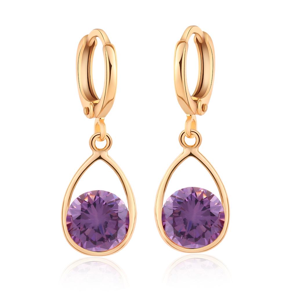18K Gold Plated Zircon Earrings - Hot Selling Fashion Jewelry