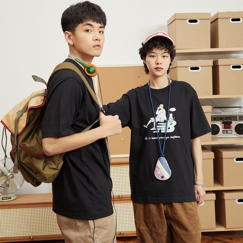 New Balance X PK Graphic Tee Asia Sizing 'Black White' Unisex 5ED26011-BK