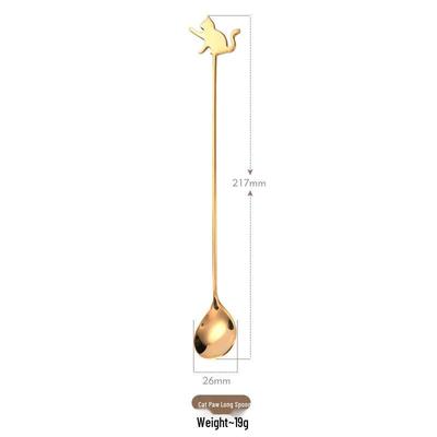 Gold Cat Claw Stainless Steel Stirring Spoon