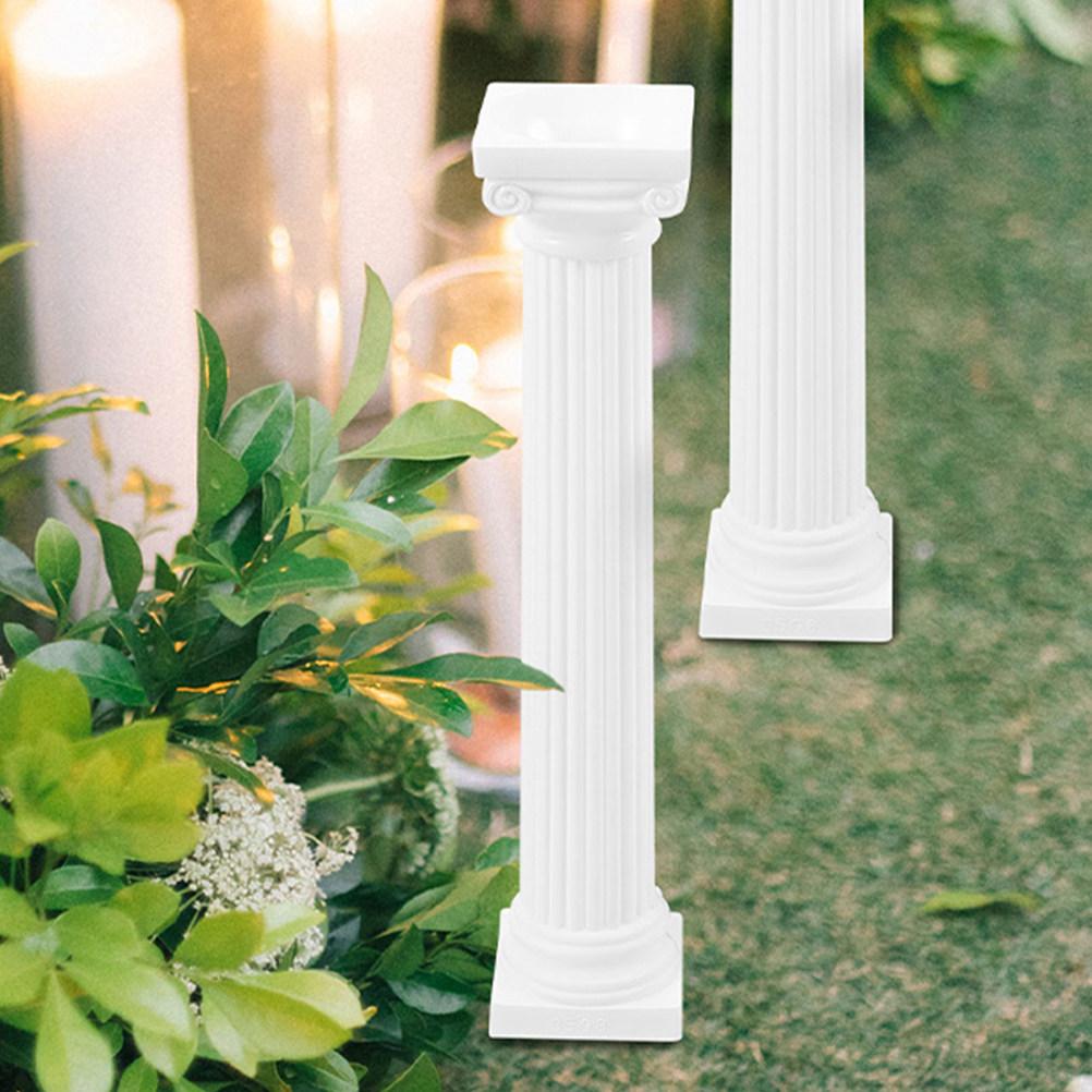 12Pcs White Mini Roman Pillars Elegant Wedding Table Decor Column Holder Flower Pot Base Roman Column Decor for Micro