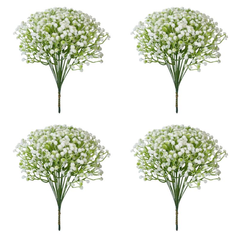 Bukett med konstgjord gips: 5-Huvuds Gångmatta Rekvisita för Bröllopsblomsterarrangemang och Dekoration.