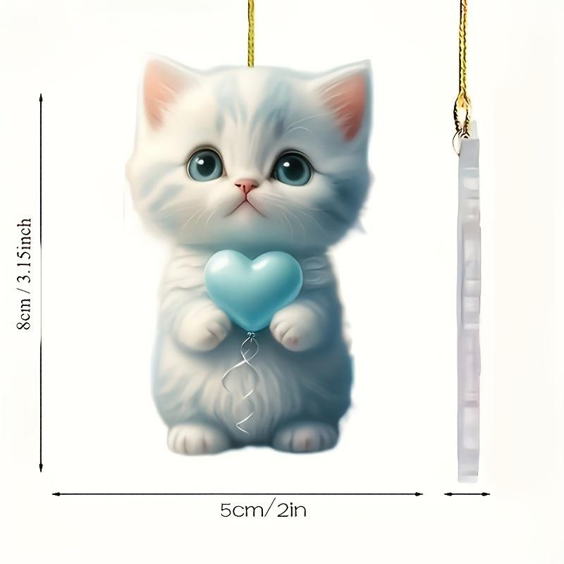 

Акриловое сердце котенок подвесное украшение Standard