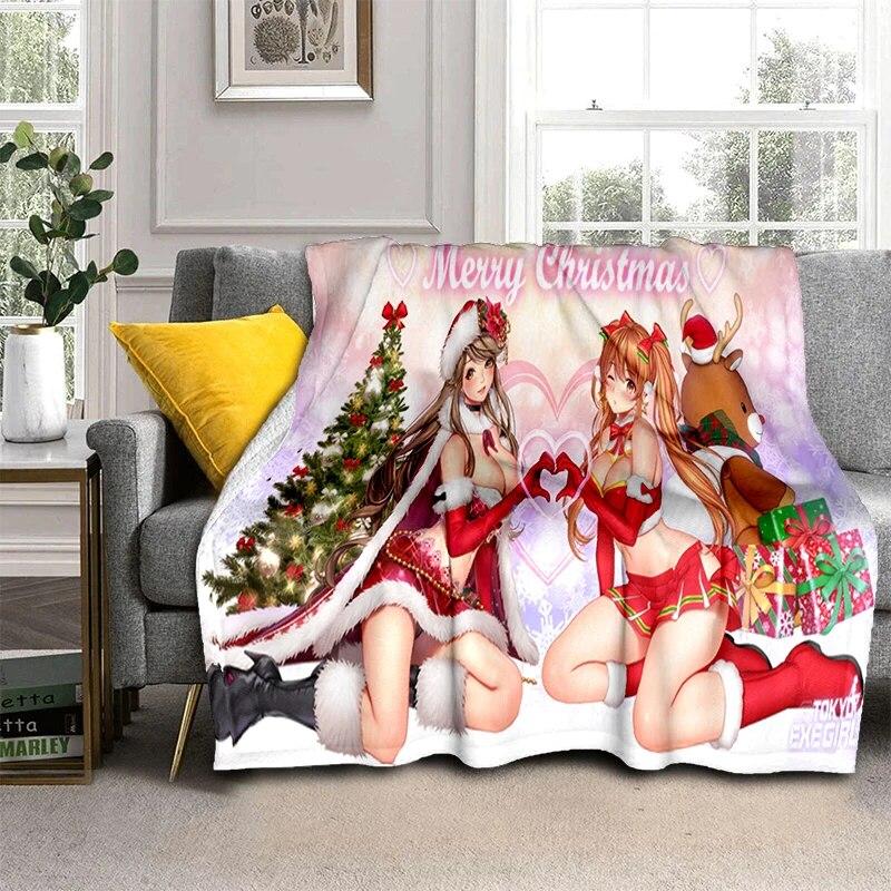Weihnachten Sexy Schönheit Geschenk Weiche Plüsch Sofa Bett Werfen Cartoon Picknick Decken Moderne Flanell Decke Abdeckung Bettdecke Geschenk
