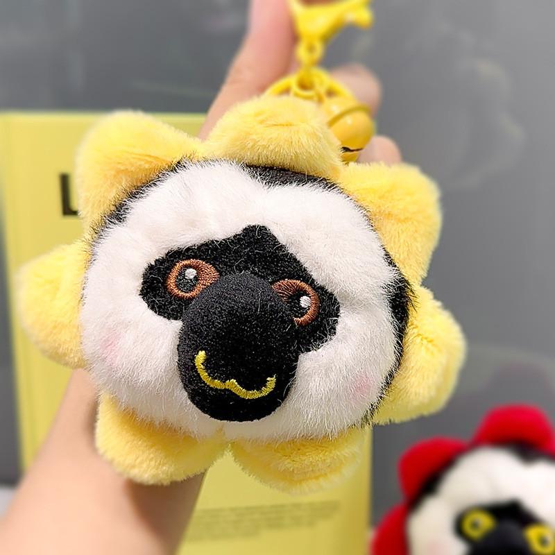 Cute And Fun Plush White Face Monkey Keyring Ideal For Key Accessories And Small Gifts