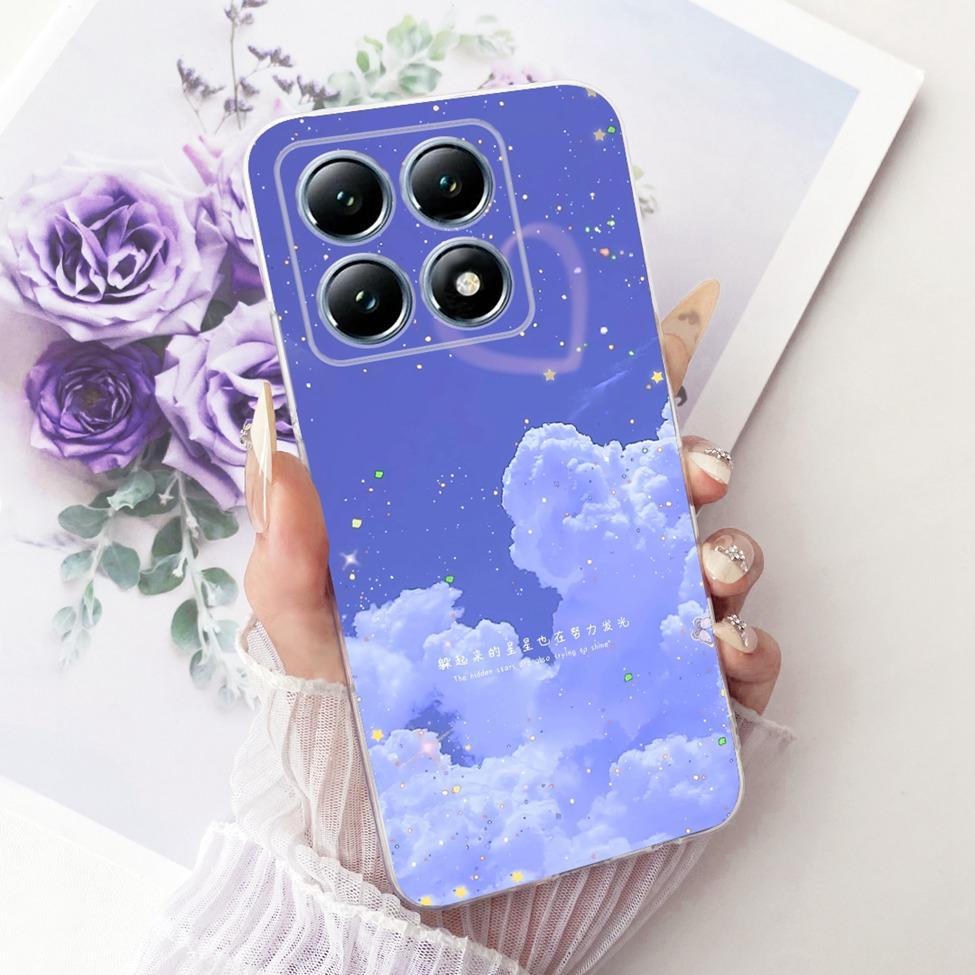 Transparent Casing For Xiaomi 14T Pro Case Cute Cat Luxury Fashion Butterfly Funny Cool Painted Cover 2407FPN8EG