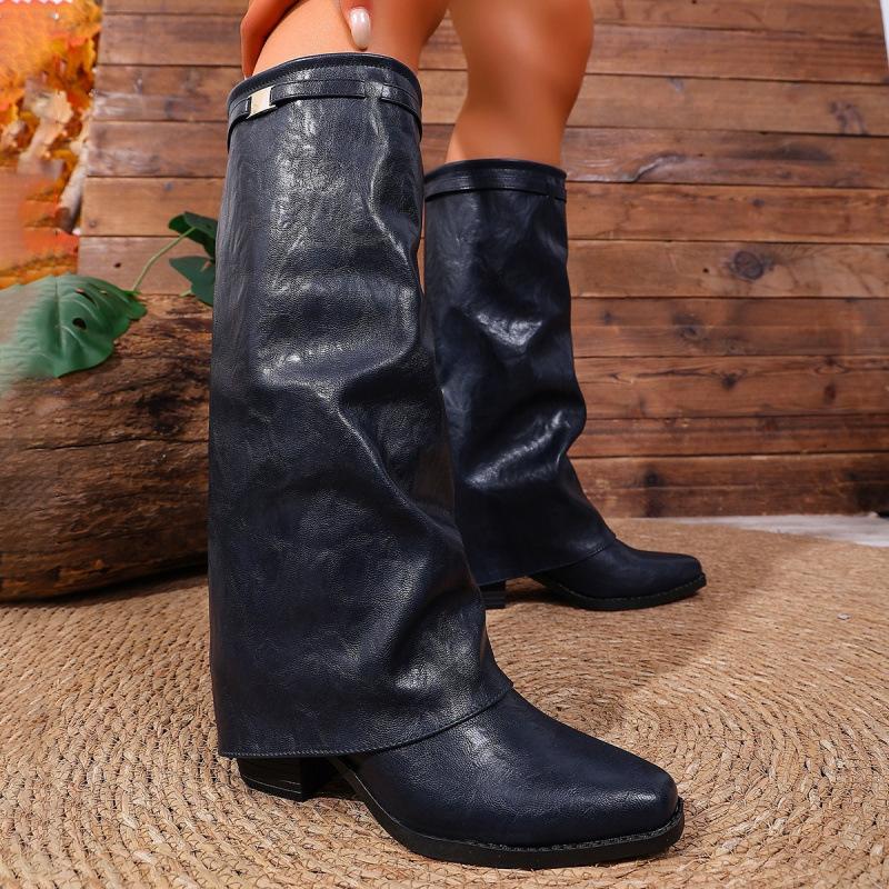 Large size thick high-heeled warehouse tube boots for women 0000 autumn and winter new fashion high boots fashion boots for women