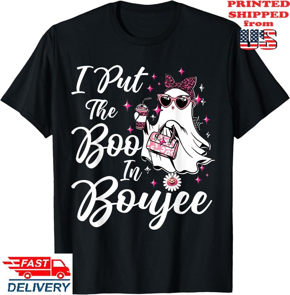 I Put The Boo in Boujee Ghost Funny Pink Leopard Halloween T-Shirt, Unisex Tee Unisex T-Shirt XXXXL