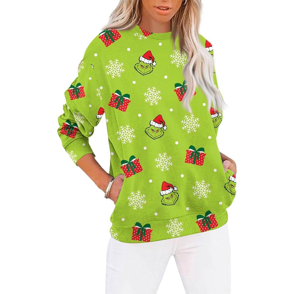 Christmas Sweatshirts For Women Sweater Cute Shirt Fall Pullover Top