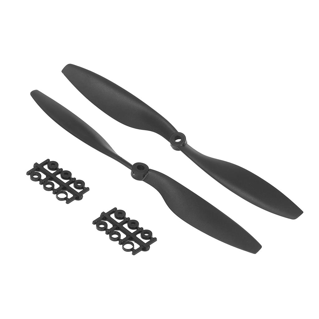 RC Aircraft Propellers Black Nylon Flexible Aerodynamic Design Easy Assembly RC Positive Negative Propellers