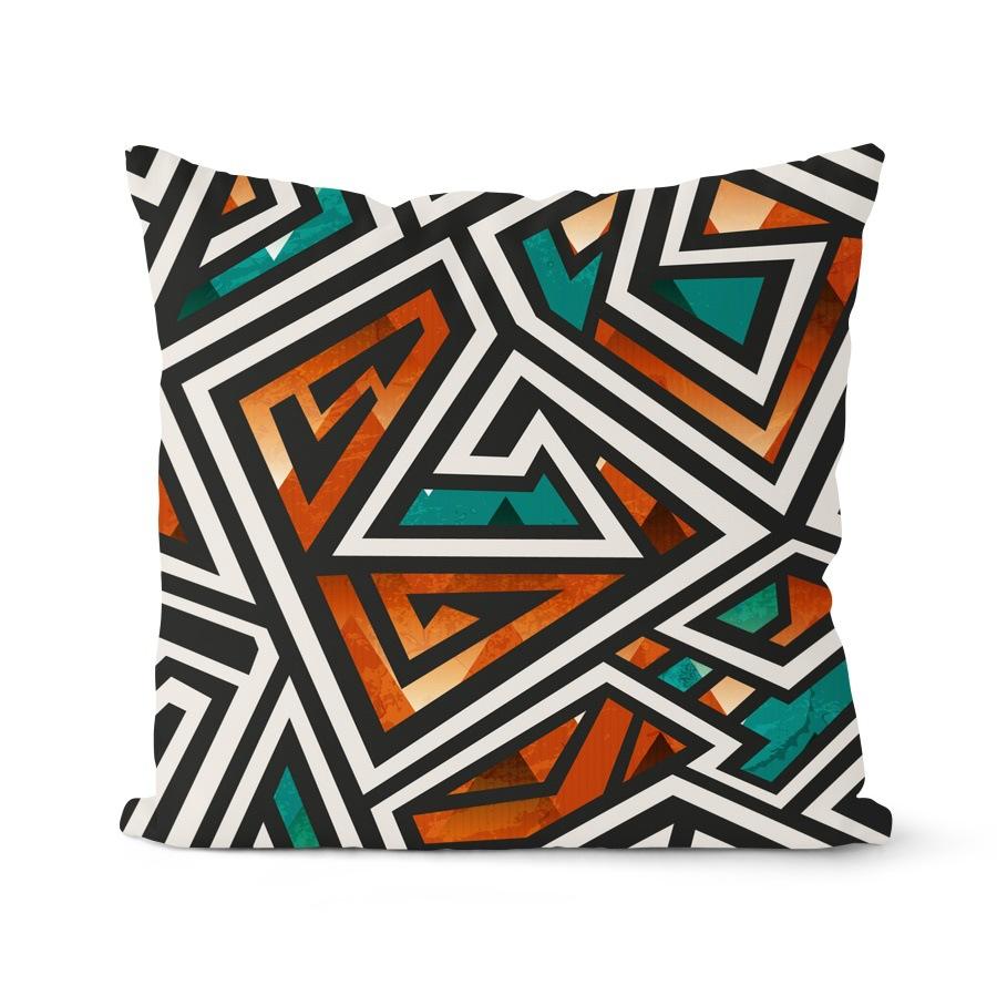 Tribal Muster Kissenbezug Geometrisch Ethnisch Afrikanisches Element Kissen Haus Sofa Stuhl