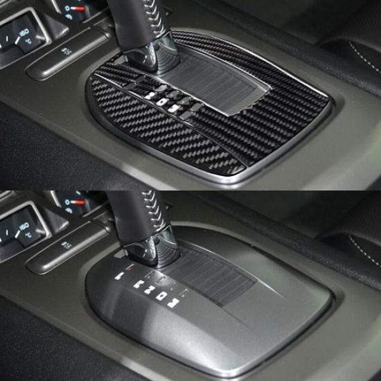 Bright Carbon Fiber Car Center Automatic Gear Shift Panel Cover For Camaro 10-15