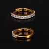 White Cubic Zirconia Stud Earrings 925 Silver Yellow Gold Plated