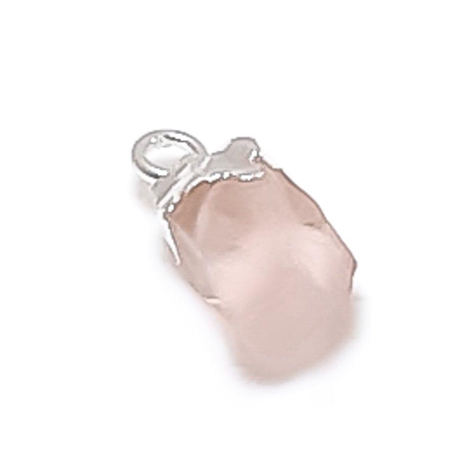 

Натуральный Розовый Кварц Необработанный 925 Стерлинговое Серебро Ювелирная Подвеска 0,59 f9m39