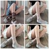 Thin Version Breathable Polka Dot Mesh Socks Transparent JK Mid Tube Socks Summer Sweet Stacked Stockings Student