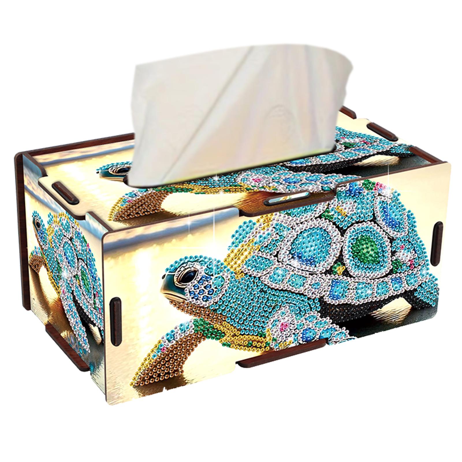 

5D Diamond Painting Tissue Holder 5D DIY Diamond Handmade Tissue Holder DIY Diamond Tissue Box for Home Decor синий