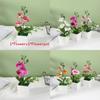 Silk Flower Orchid Potted Plant With Realistic Design For Office And Wedding Decorations