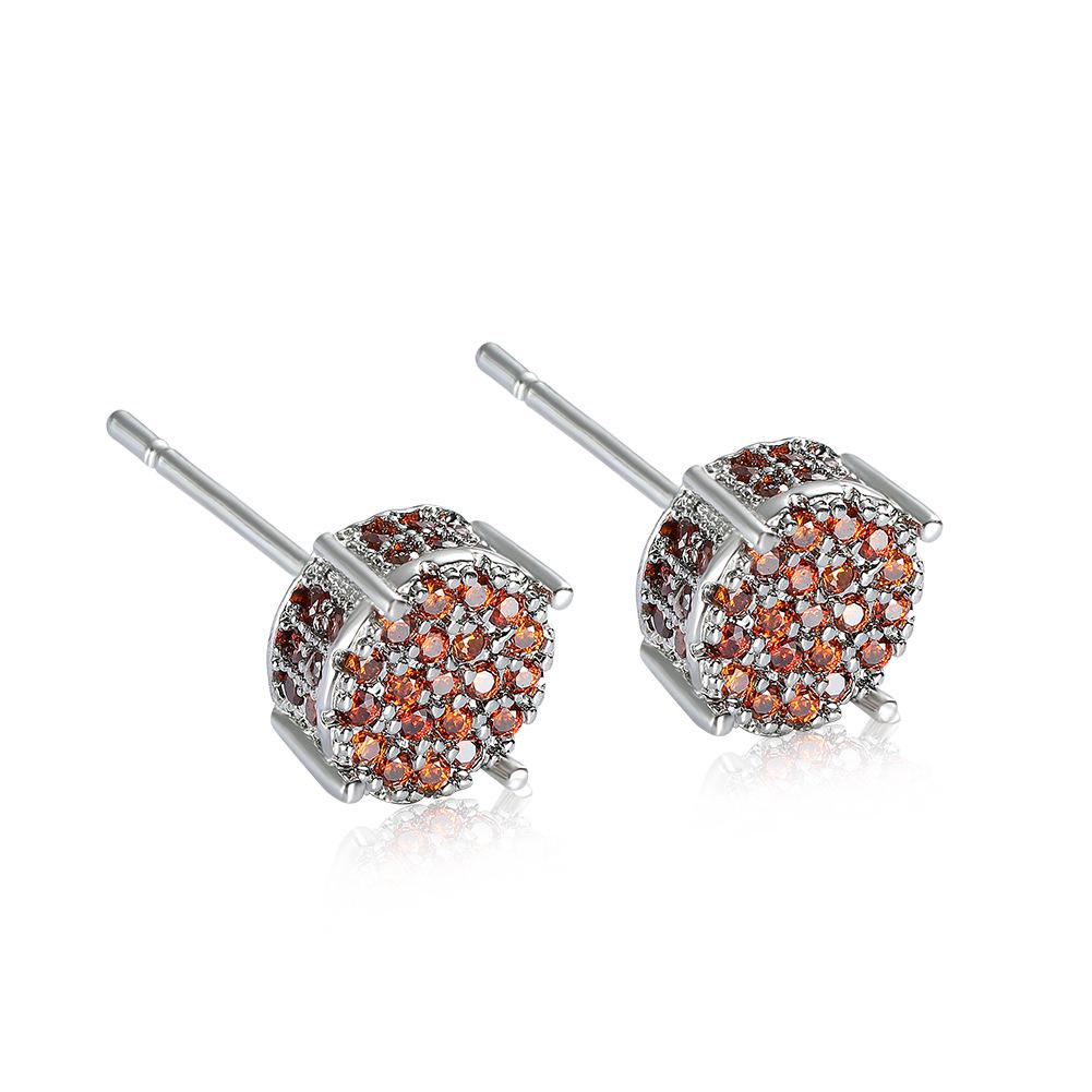 European & American Style Four-Claw Zircon Star Hip-Hop Earrings - All-Match Fashion Jewelry