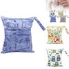 Asenappy Waterproof Baby Diaper Bag With Double Zipper Digital Print 30x36cm