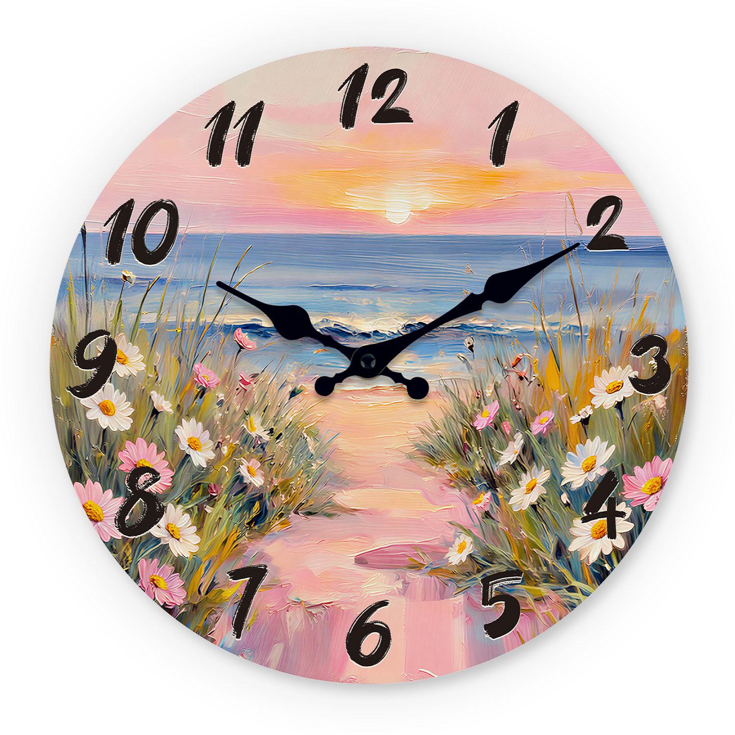 High-Quality Beach High-Quality Flower High-Quality Path High-Quality Sunset High-Quality Pattern High-Quality Wooden High-Quality Wall High-Quality (as the picture,10Inch)