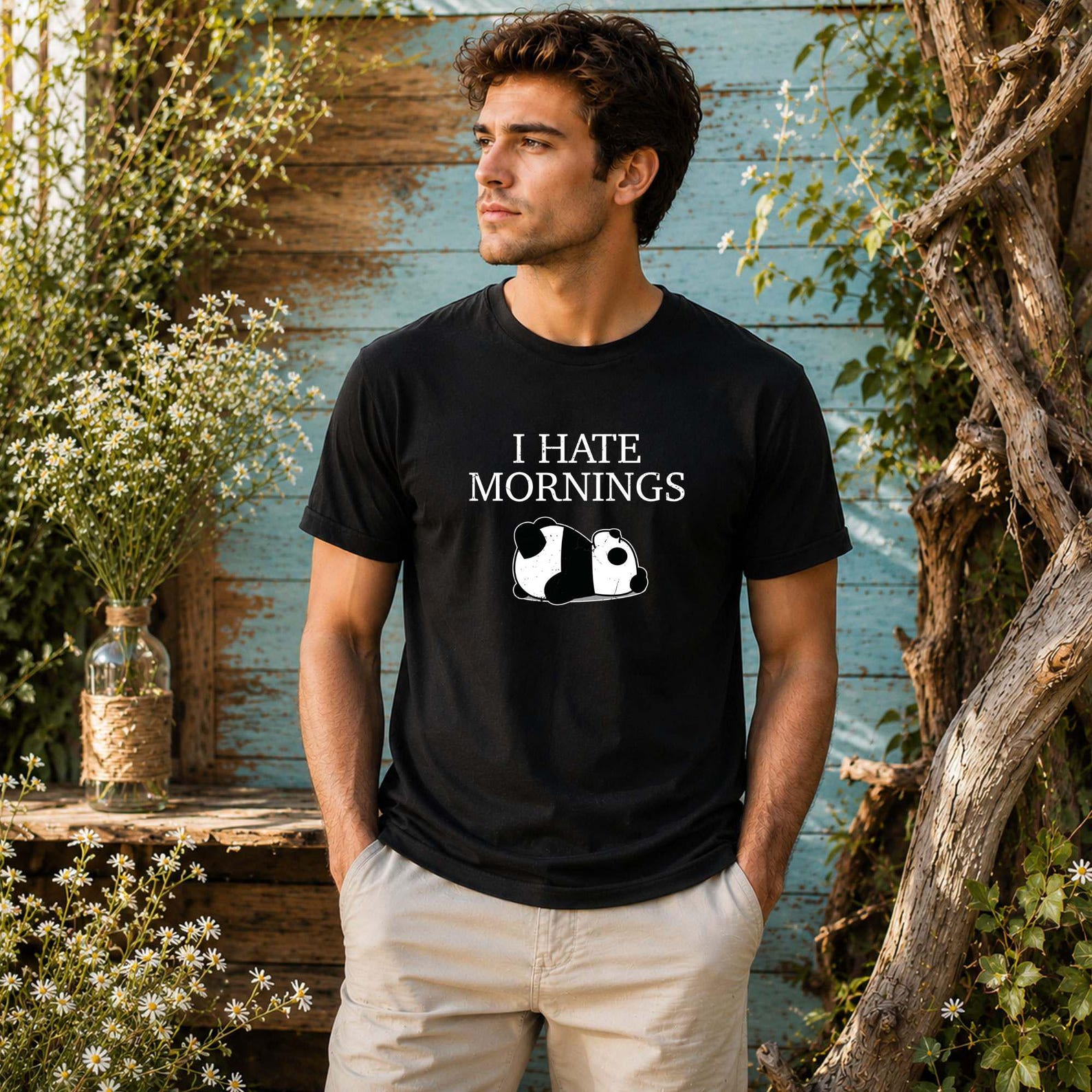 Funny Shirt with Bear Sayings, Bear Birthday Gift, Tired - Premium T-Shirt 4XL