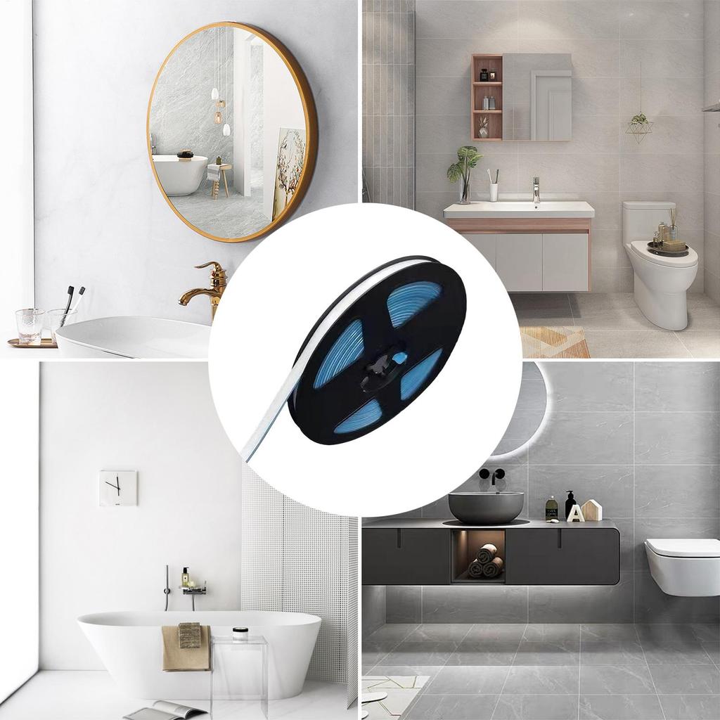 Caulk Tape Caulking Adhesive Sealing Strip Beautiful Stitching Strip for Bathroom Shower Bathtub Sink Kitchen Toilet Countertop