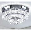 11,8 Zoll Kristall-Kronleuchter Moderne Kristall-Deckenleuchte LED-Kronleuchter Halb-Einbau-Kronleuchter Kaltweiß