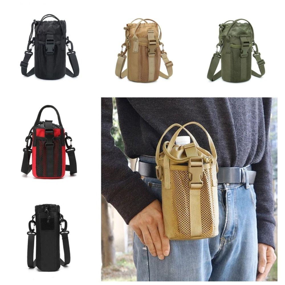 Shoulder Bag Molle Water Bottle Pouch Drawstring Kettle Carrier Bag Climbing