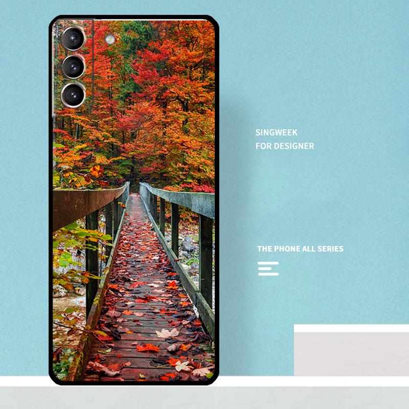 Autumn Leaves Case For Samsung Galaxy S23 S24 Ultra S22 S21 Plus Note 10 Note 20 S9 S10 S20 S21 FE Cover