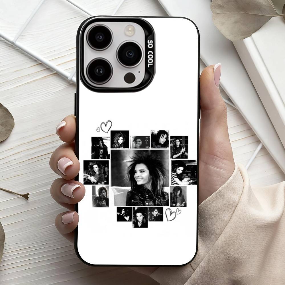 B-Bill Tom Kaulitz Tokio H-Hotel Phone Case For iPhone17,16,15,14,13,12,11 Plus,Pro Max Candy Silver Plated Inside Cover iPhone13PRO