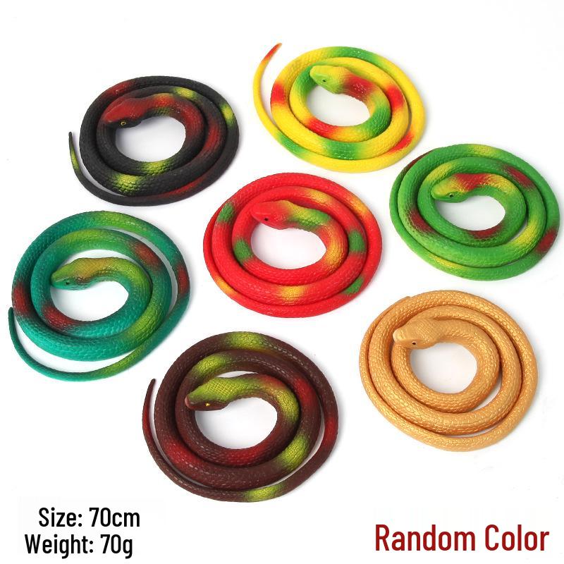 

30/60/70см Мягкая Резиновая Модель Змеи для Розыгрышей – Реалистичная Игрушка для Детей и Приколов