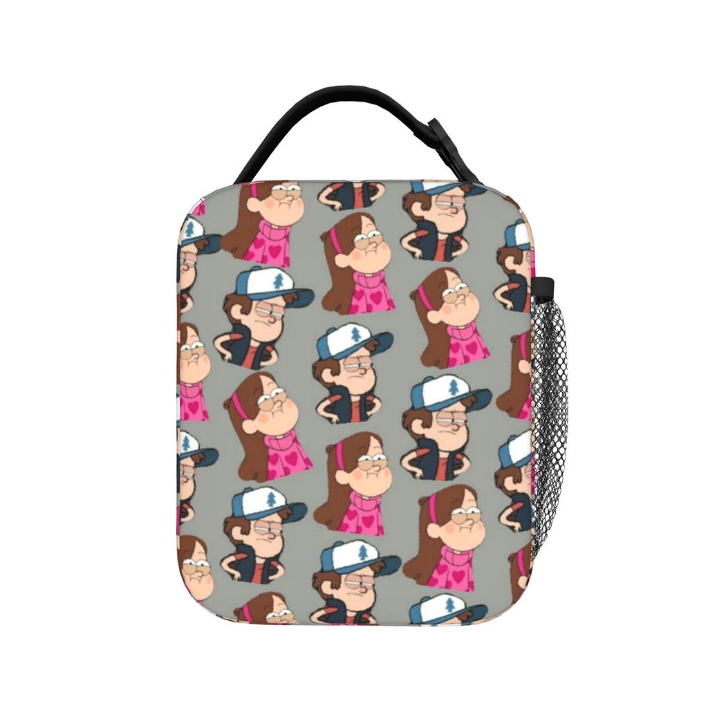 Gravitys Falls Thermal Insulated Lunch Bags for Travel Portable Food Bag Men Women Thermal Cooler Lunch Boxes
