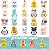 50 Early Childhood Animal Digital Enlightenment Stickers for Babies and Kindergarten Students Enlightenment Cognition Digital Stickers