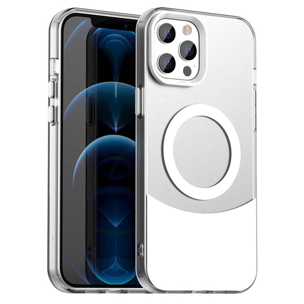 For iPhone 13 Pro Max Case Compatible with MagSafe Color Splicing IMD TPU+PET+PC Mobile Cover A