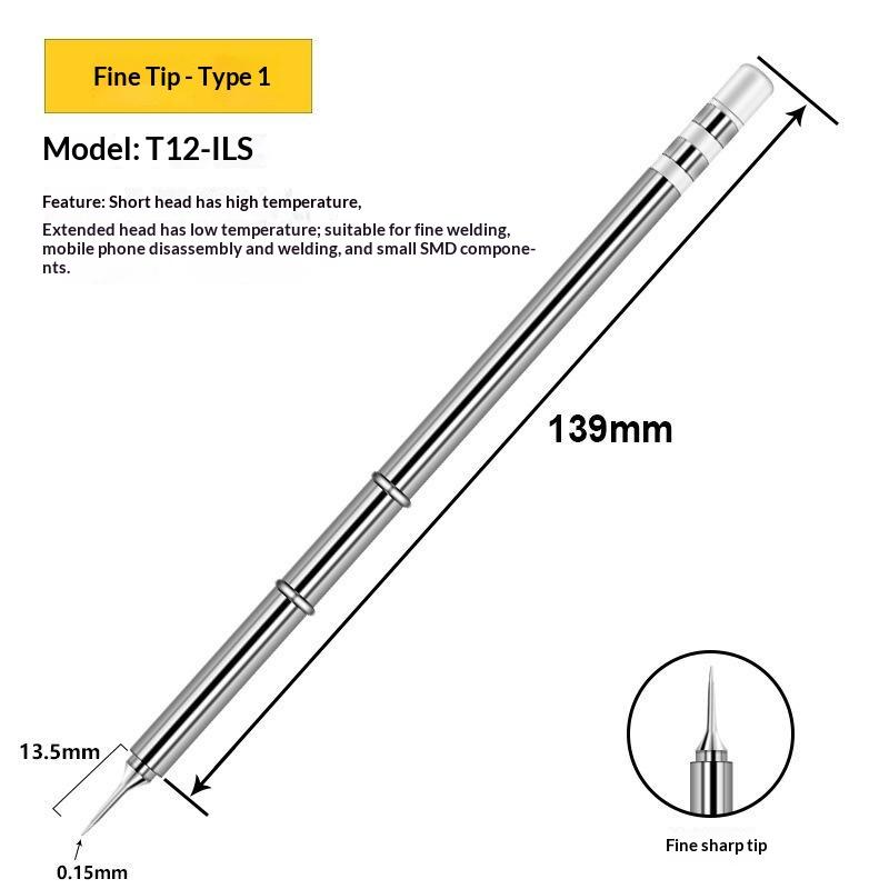 T12 Multiple Styles Integrated Soldering Iron Tips Fast Heat Conduction Easy Tinning For DIY Electronic Repair Projects