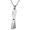 Cross Plate Black Diamond Titanium Necklace Simple Top Cross [Phiten] [Fefe] [Special Specifications] Men's