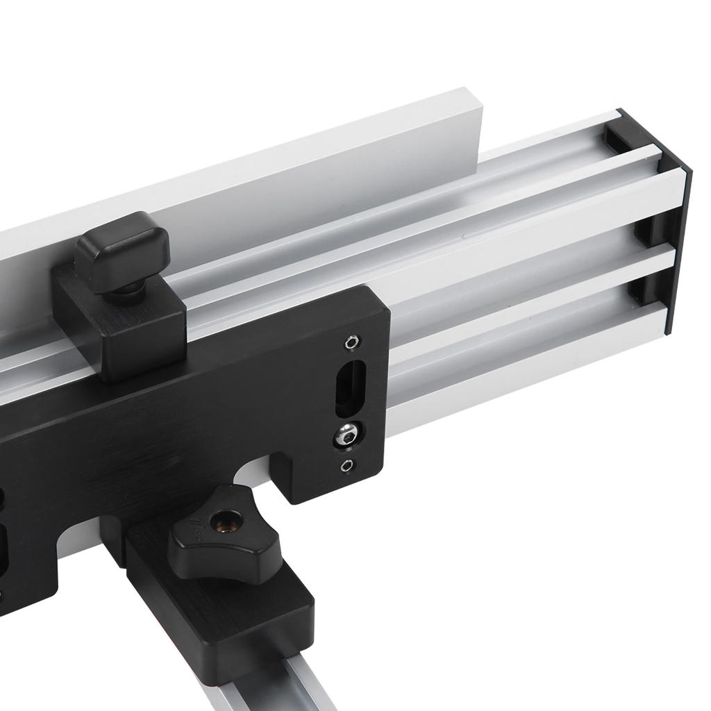 Table Saw Fence Set Black Silver Aluminum Alloy with Fine Adjustment Knob 800mm/1000mm