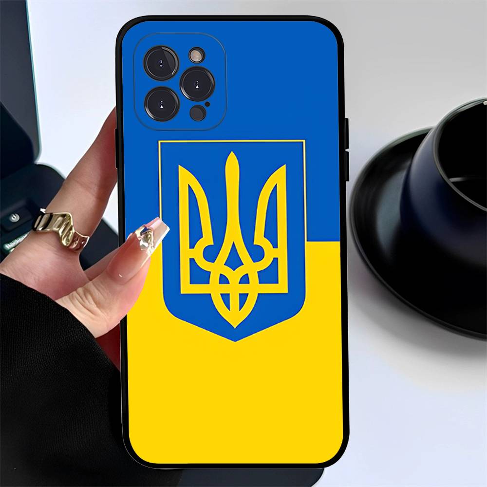 U-Ukraines Flag Phone Case For IPhone 17 16 14 15 13 12 11 Pro Max Plus Silicone Soft Cover