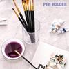 Stylish Clear Acrylic Desk Organizer Pen Set of 3, Round Makeup Brush Storage Perfect for Home, School and Office Supplies