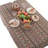 Bohemian American Retro Flower Romantic Dining Table Fabric Coffee Table Cloth Rectangular Tablecloth Pastoral Decorative Cover