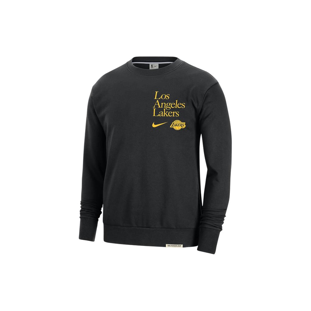 Nike Standard Issue Los Angeles Lakers Crew Neck Sweatshirt Men Tops Black FD8654-010