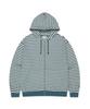 Sunlovetour [Home Alone] Striped Waffle Zip Up Hoodie Blue