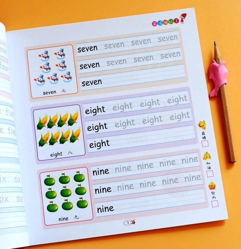 Non-Toxic 26 Abc English 3-6 Kids Preschool Letter Copybook Drawing Baby Toy Hand Writing English Educational Toys For Children Preschool