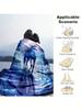 1pc Romantic Unicorn Lightweight Thin Flannel Throw Blanket For Sofa Bed Travel Camping Living Room Office Chair