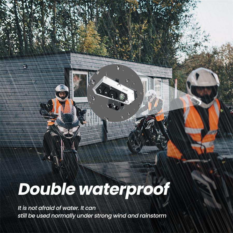 Motorcycle Bluetooth 5.0 Wireless Free-Hands Call Helmet Headset Waterproof 5V