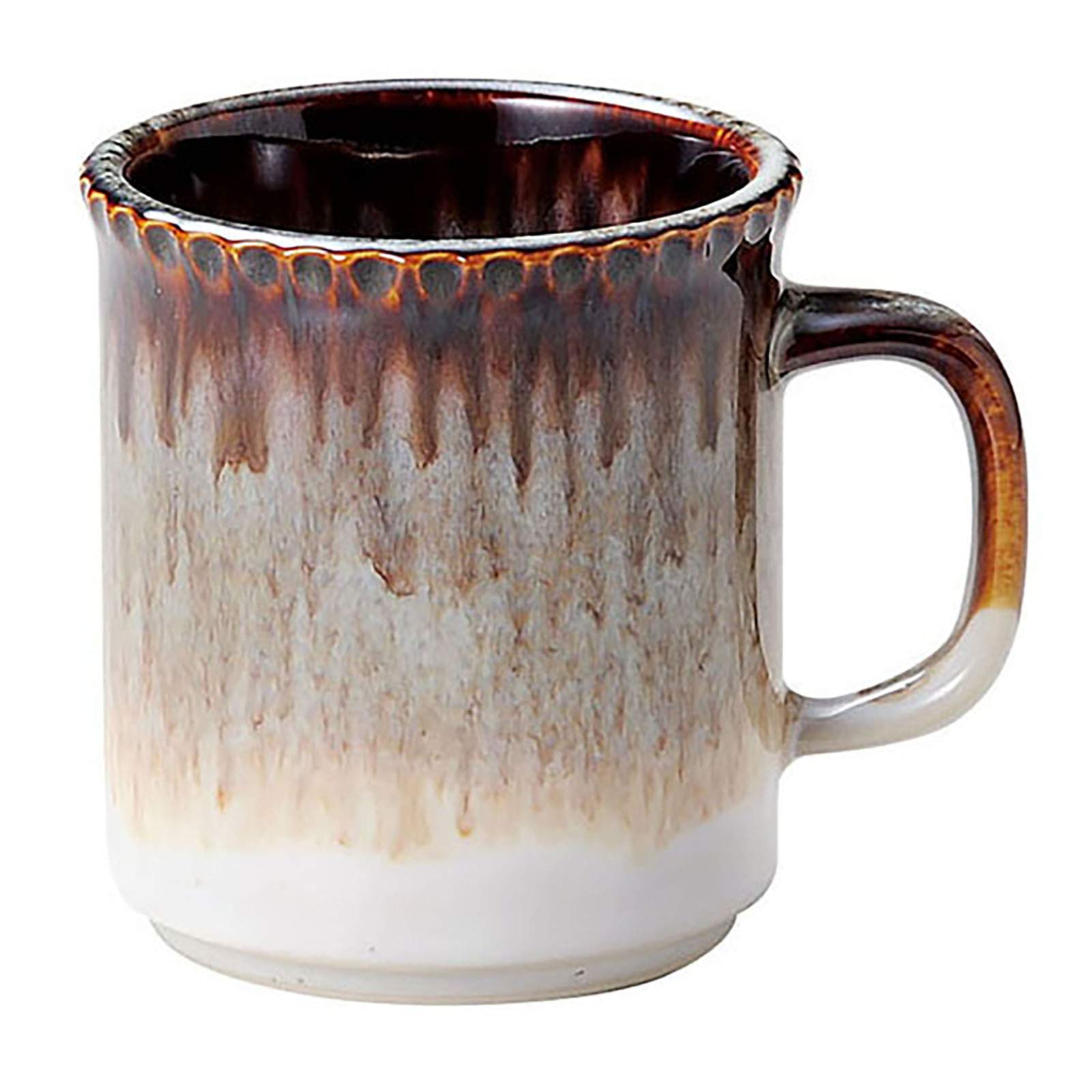 

Aito Seisakusho Mino Made in 266425 Ridge Mug, Approx. 330ml, Brown, Ware, Japan,