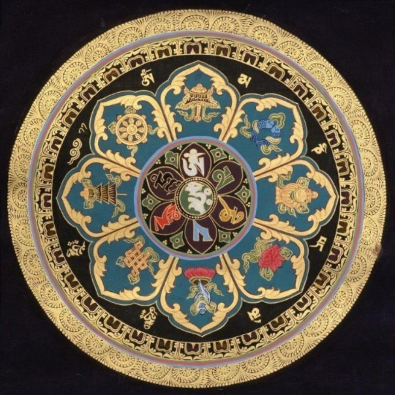 DIY Wohnzimmer Tibetische Thangka Diamantmalerei Mandala Schlafzimmer Kreuzstich Diamantaufkleber Diamantmalerei